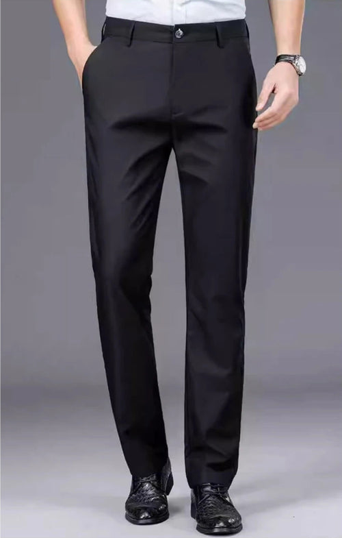 Tailored Stretch Trousers – Black