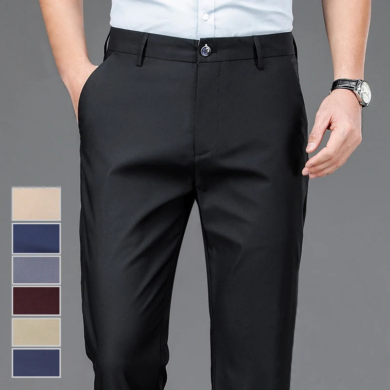 Tailored Stretch Trousers – Black